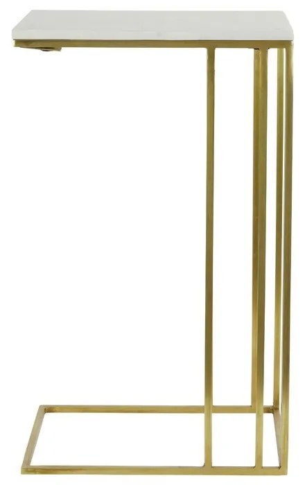 Tárolóasztal márvány dekoros asztallappal 31x41 cm Roshan – Light &amp; Living