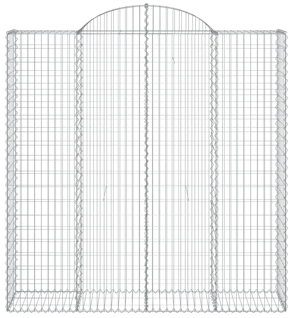 7 db íves horganyzott vas gabion kosár 200x50x200/220 cm