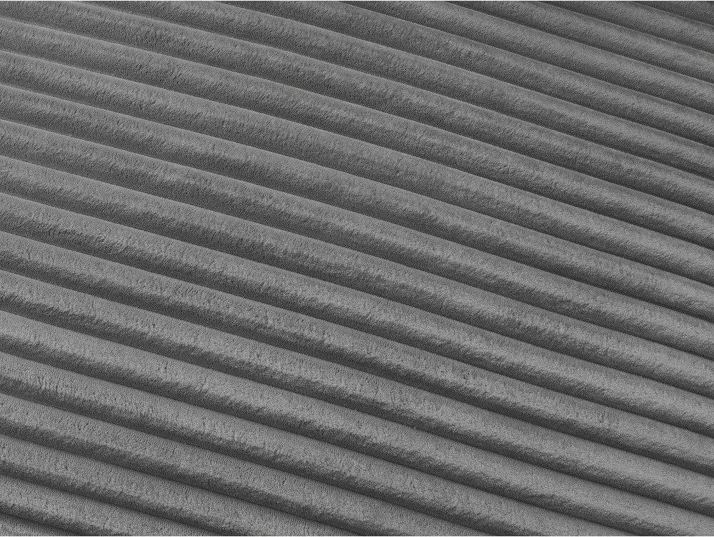 Sötétszürke kordbársony kinyitható kanapé mindennapos alvásra 240 cm Hugo – Bobochic Paris