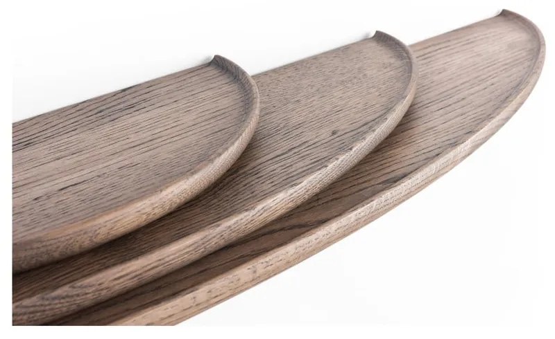 Barna tölgyfa fali polc 70 cm Mu – Gazzda