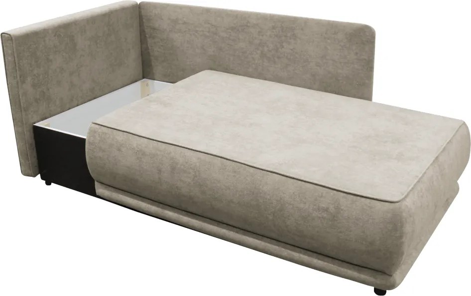 Kihúzható kanapé, bézsesszürke Taupe, balos, LIAMI