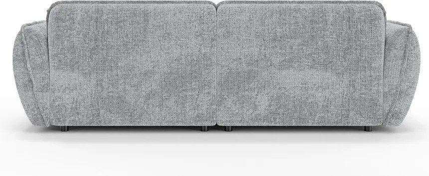 Világosszürke zsenília kanapé heverő résszel 252 cm Nelia Big – Ropez