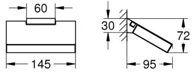 GROHE 40781000 - SELECTION CUBE WC-papírtartó, fényes króm