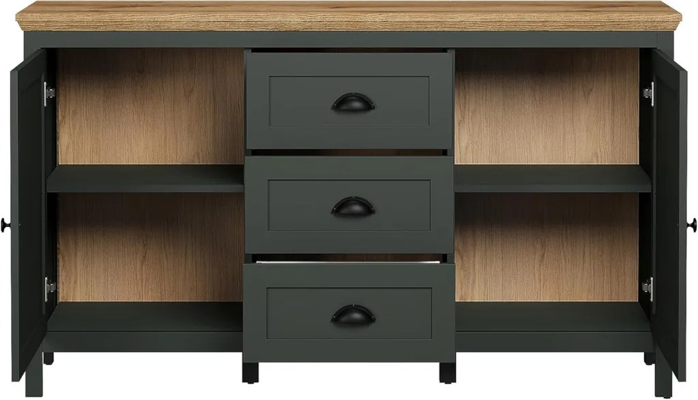 Stanton fiókos szekrény sötétzöld