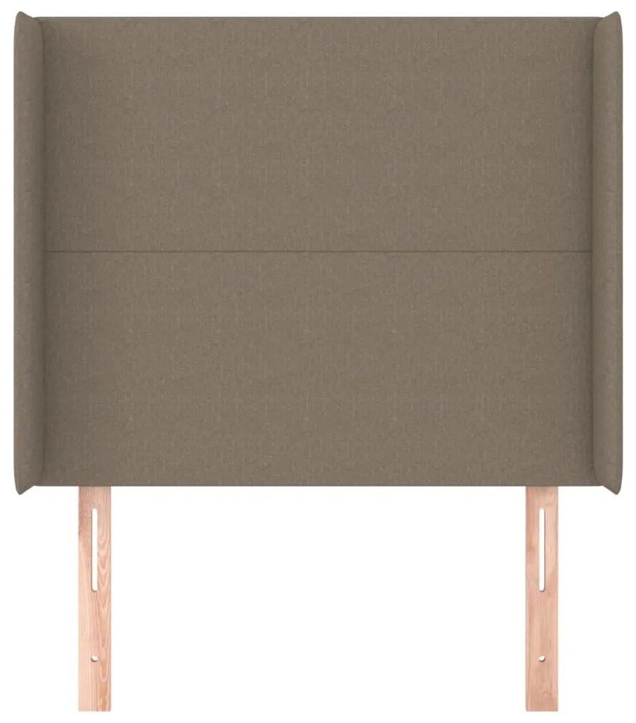tópszínű szövet fejtámla szárnyakkal 103x16x118/128 cm