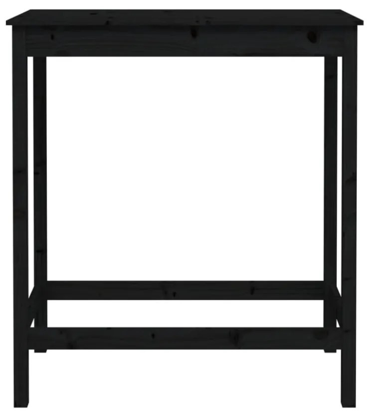 fekete tömör fenyőfa bárasztal 100 x 50 x 110 cm