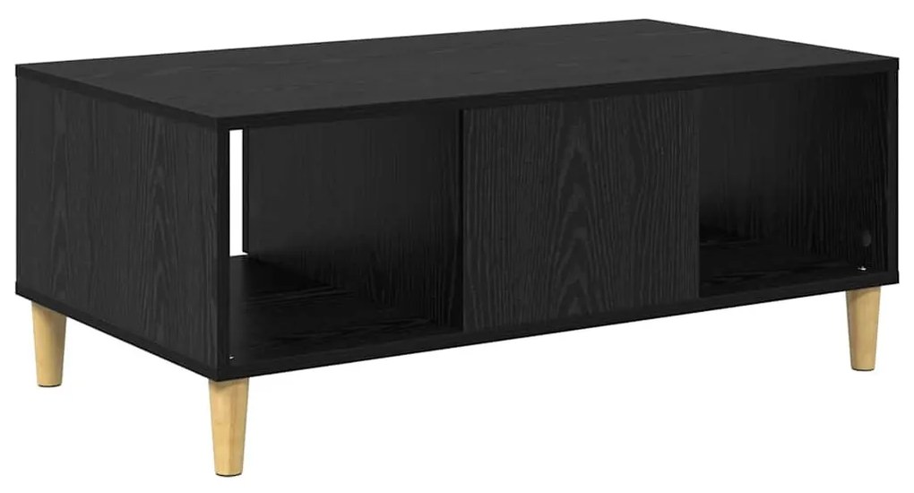 vidaXL Dohányzóasztal fiókkal Fekete tölgy 90 x 50 x 26.5 cm Faanyag