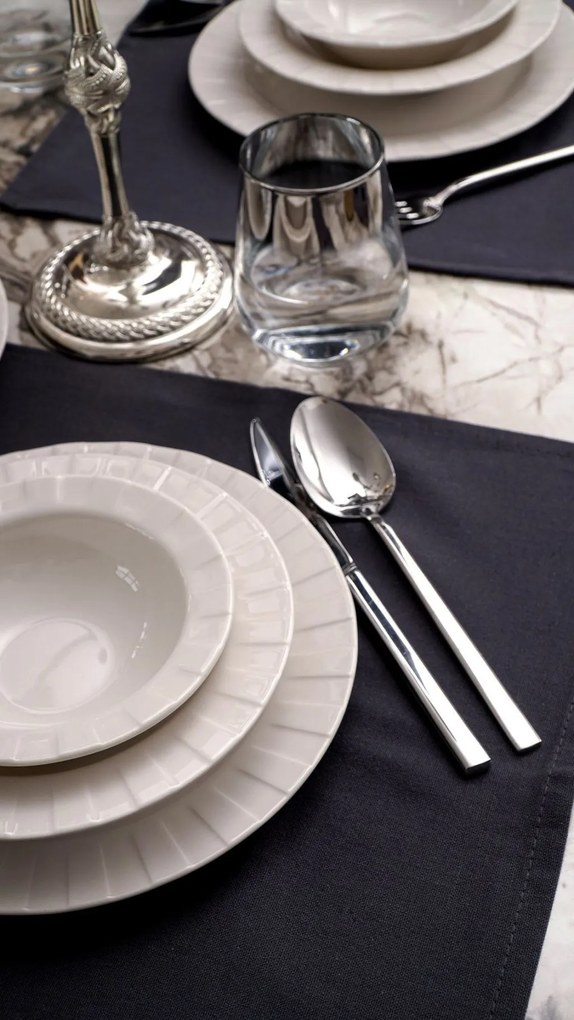 18 részes porcelán étkészlet fehér