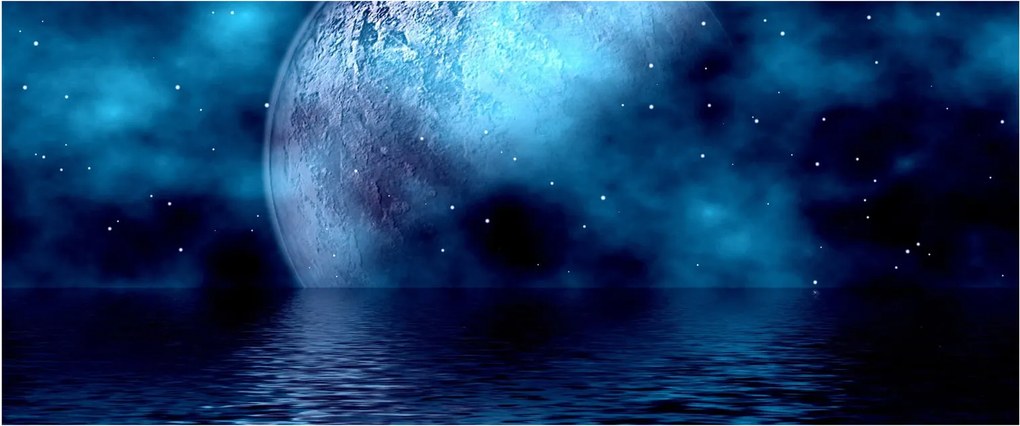 A hold képe a tenger felett (120x50 cm)
