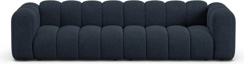 Sötétkék zsenília kanapé 290 cm Lupine – Micadoni