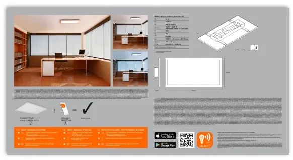 Ledvance - LED fényerő-szabályozó mennyezeti lámpa SMART + PLANON LED / 22W / 230V Wi-Fi