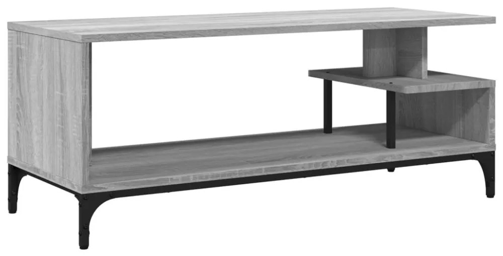 szürke sonoma szerelt fa/porszórt acél TV-szekrény 102x40x41 cm