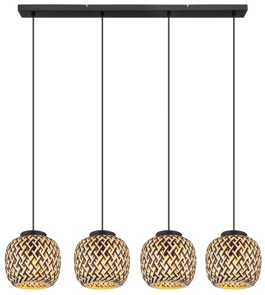 Globo 15766-4H - Csillár zsinóron COLLY 4xE27/15W/230V