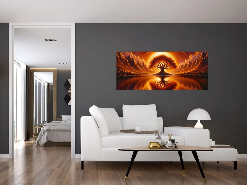 Kép – Fa a véres napban (120x50 cm)