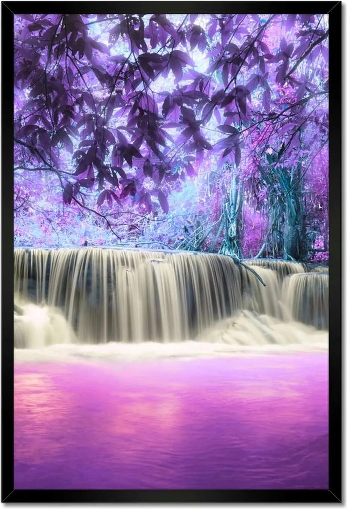 Poszterek keretben 40x60 Lila vízesés