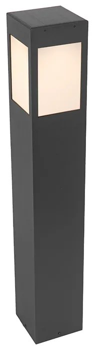 Kertállólámpa fekete 80 cm fényerőszabályzóval és mozgásérzékelővel napenergiával - Charlotte