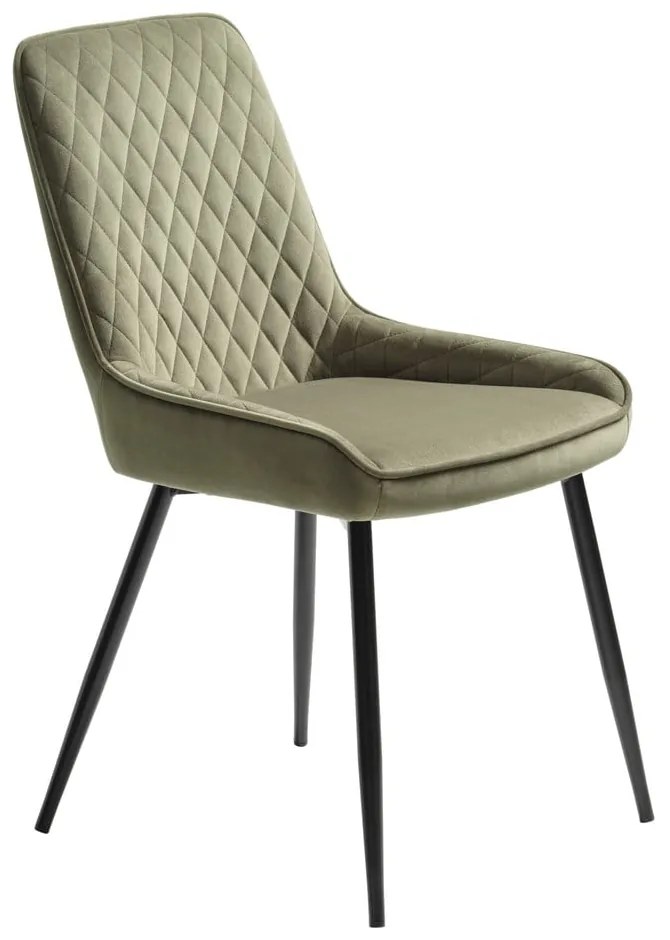 Zöld bársony étkezőszék Milton – Unique Furniture