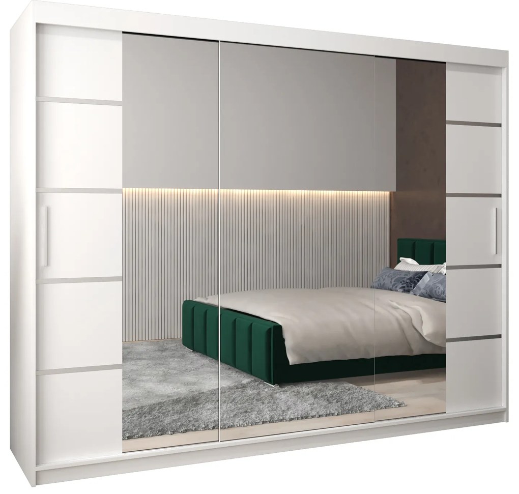 Ruhásszekrény 250 cm Verika 4 250 (fehér). 1064321