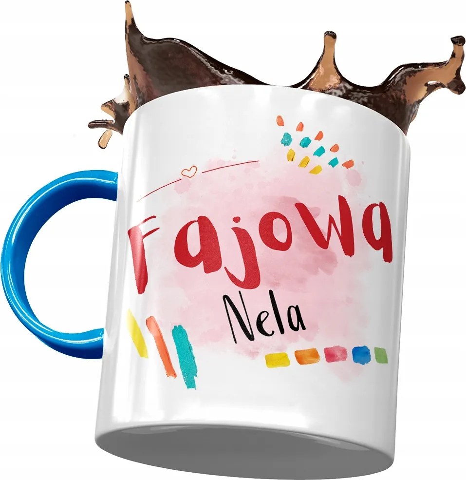 Kék Bögre Neli Feleség Barátnő Ajándék Nyomtatott Fotóval