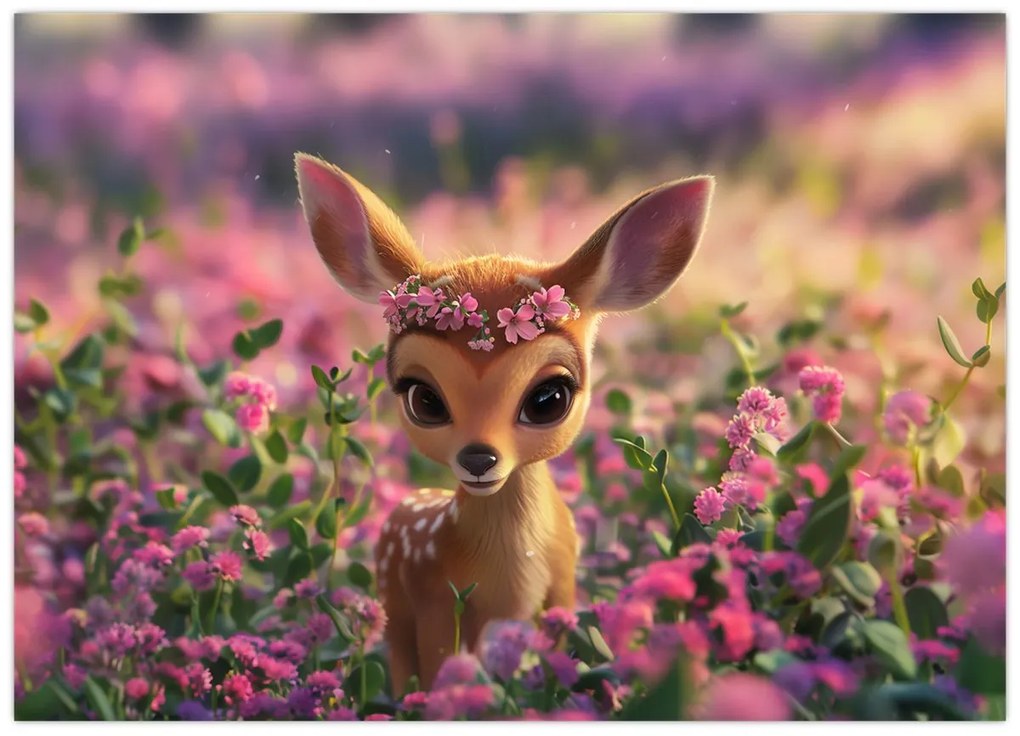 Kép - Aranyos őzike (70x50 cm)