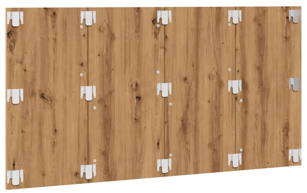 kézműves tölgy színű szerelt fa ágyfejtámla 160x1,5x80 cm