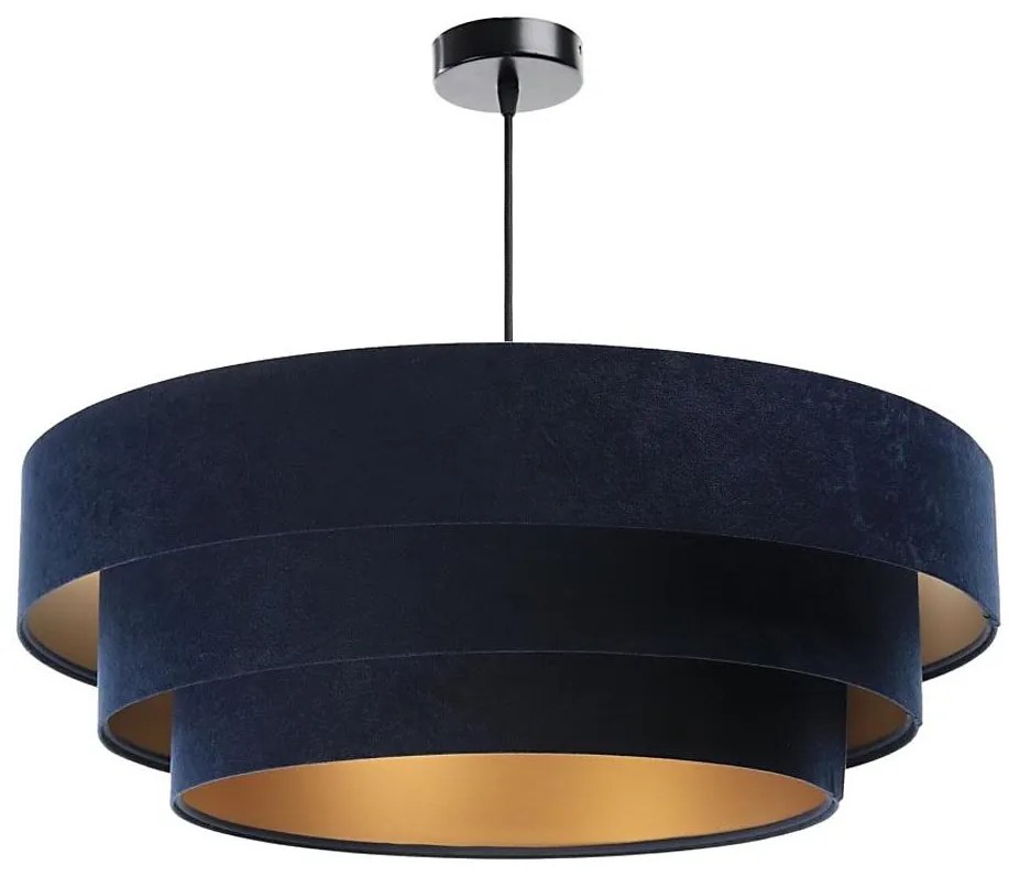 TRINITI függeszték 1xE27/60W/230V kék/arany kábellel