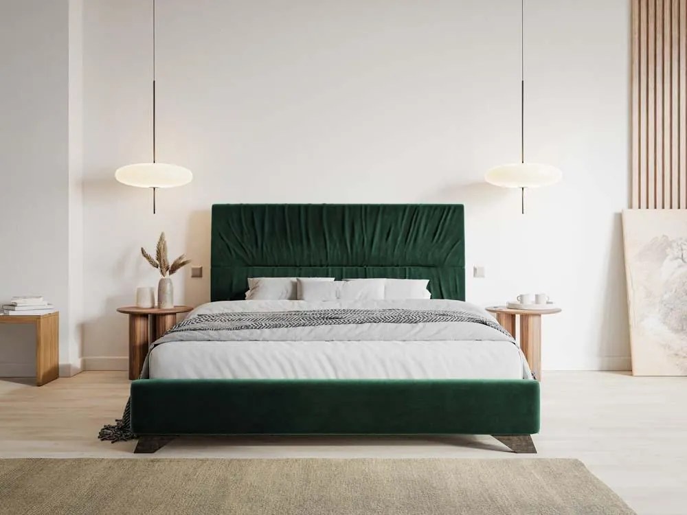 Franciaágy 180 cm Lania 180 (ágyráccsal) (zöld) . 1098723