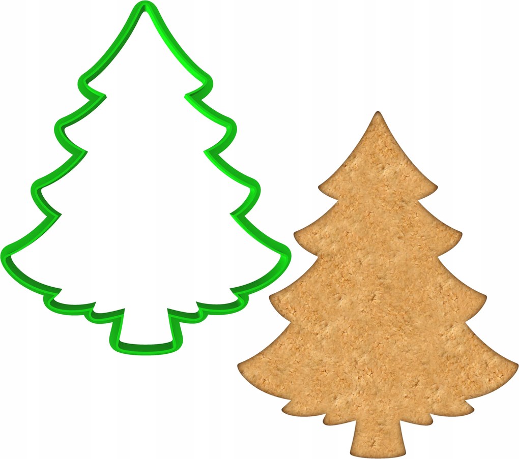 Mézeskalács lyukasztó Forma Karácsonyi Karácsonyfa 13cm