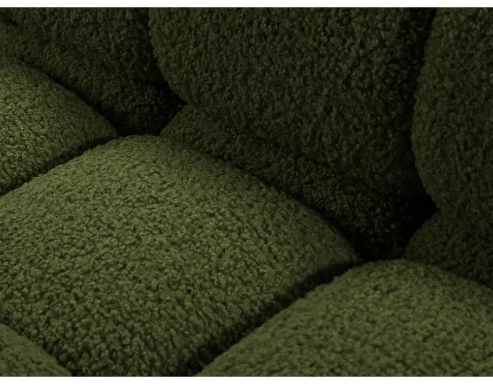 Zöld buklé moduláris kanapé 288 cm Bellis – Micadoni