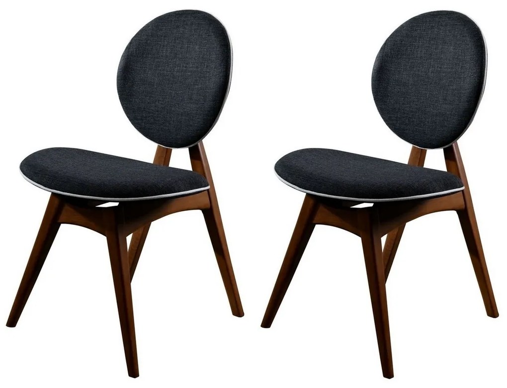 Touch Anthracite and Walnut étkezőszék, 2 db