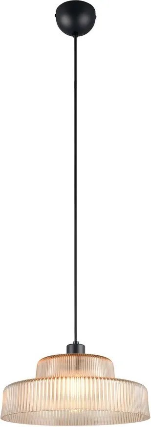 Borostyán színű függőlámpa üveg búrával ø 35 cm Abella – Reality