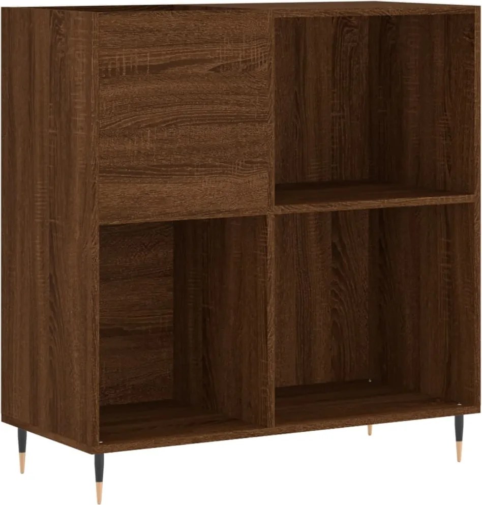 vidaXL barna tölgy színű szerelt fa hanglemezszekrény 84,5x38x89 cm