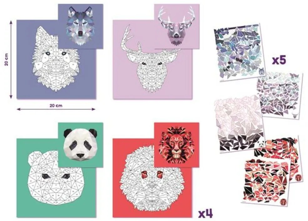 Kreatív matricás készlet, állatok, MAPED CREATIV Sticker' Art (IMAC907055)