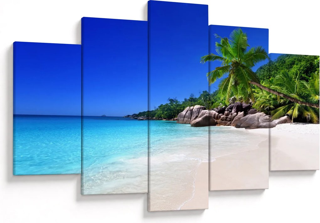 Kép a strandról a Praslin szigeten (150x105 cm)