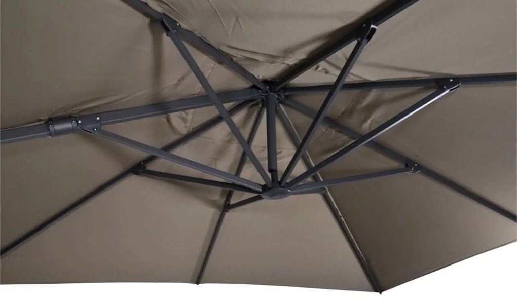 Virgo Flex napernyő 3x3 m szürke-barna + keresztállvány