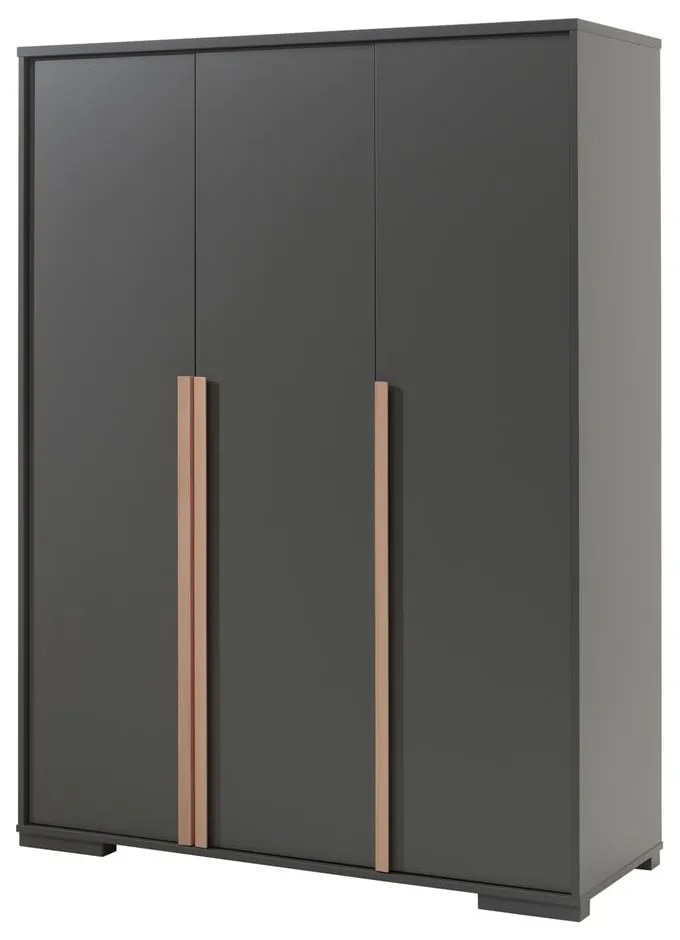 Sötétszürke gyerek ruhásszekrény 146x195 cm London – Vipack