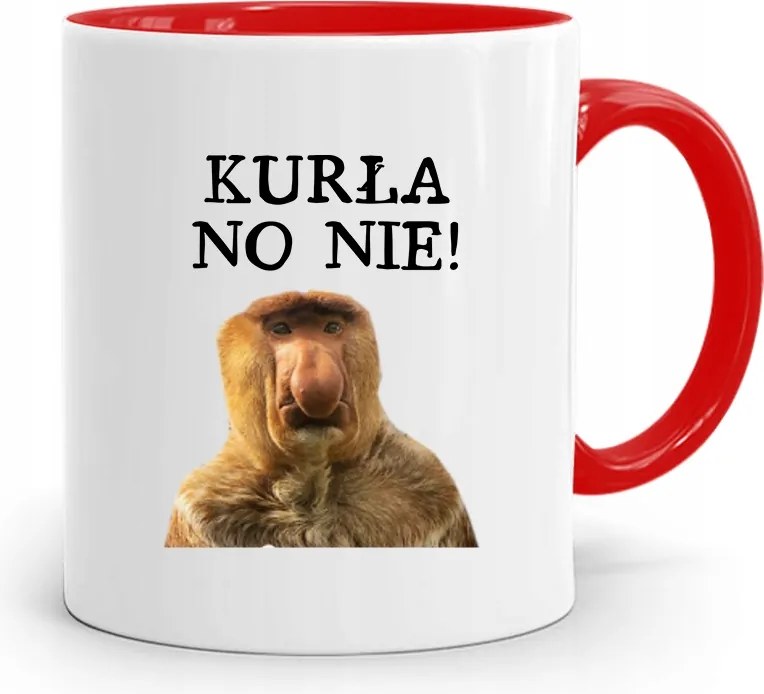 Bögre Piros Hordozó Janusz Tyúk No Nem Ajándék nyomott mintával fotóval