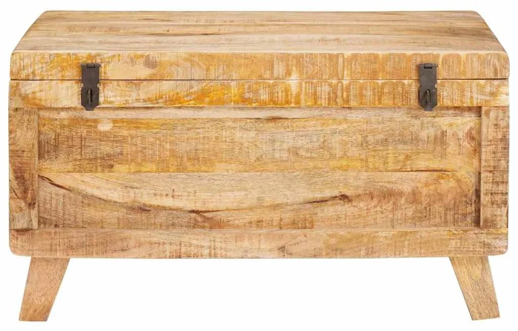 Tároló Doboz tárolóval zárral 70 x 35 x 40 cm tömör mangófa