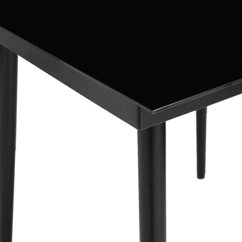 vidaXL 3 részes fekete PVC rattan kerti étkezőgarnitúra