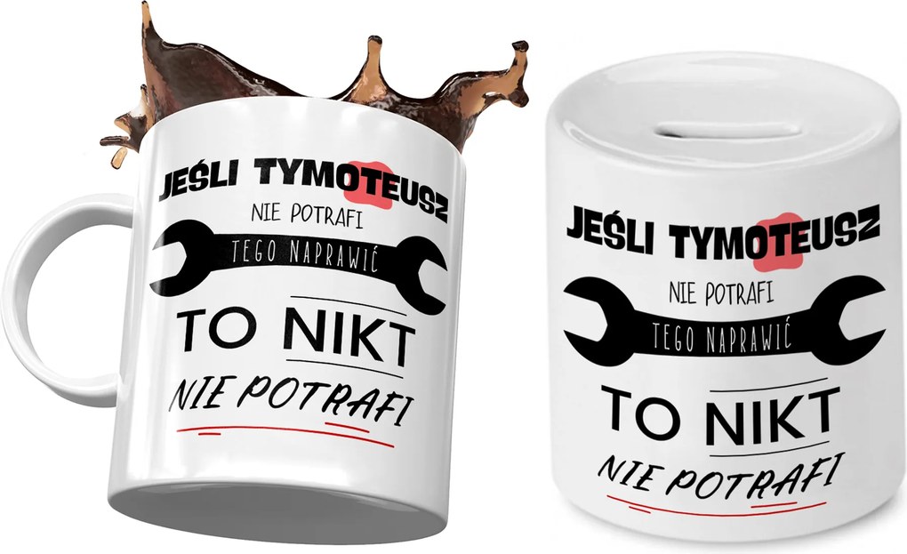 Timóteusnak Bögre Ajándék persely szett fényképes nyomtatással