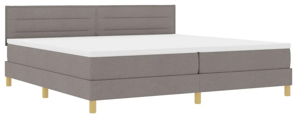 Box Spring Ágy matraccal Taupe 200x200 cm Szövet