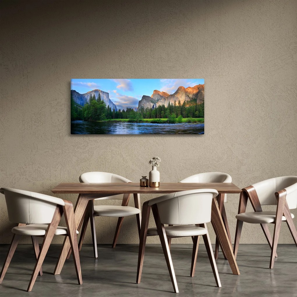 Egy vad hegyi táj képe (120x50 cm)