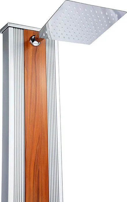DADA PIÚ egyenes aluminium szolárzuhany, 40 l-es, fa mintás - Felbontott, újszerű