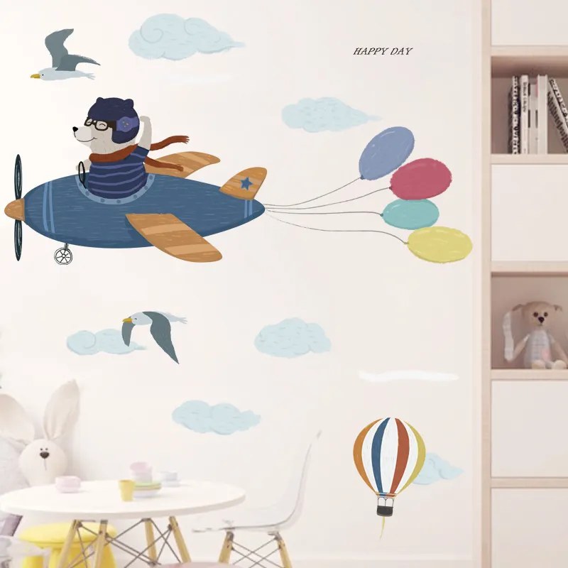 PIPPER | Falmatrica "Medve a repülőn" 55x150 cm