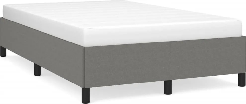 vidaXL sötétszürke szövet ágykeret matrac nélkül 120x200 cm
