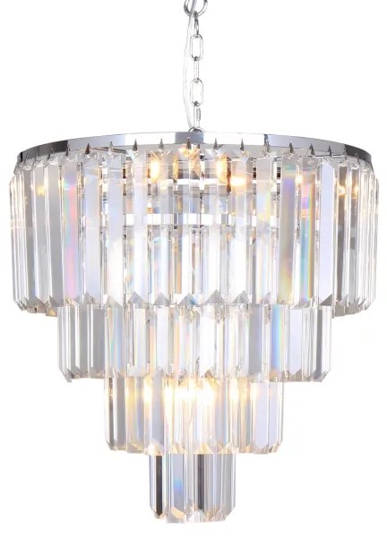 Brilagi - LED Kristály csillár láncon MOZART 5xE14/40W/230V fényezett króm