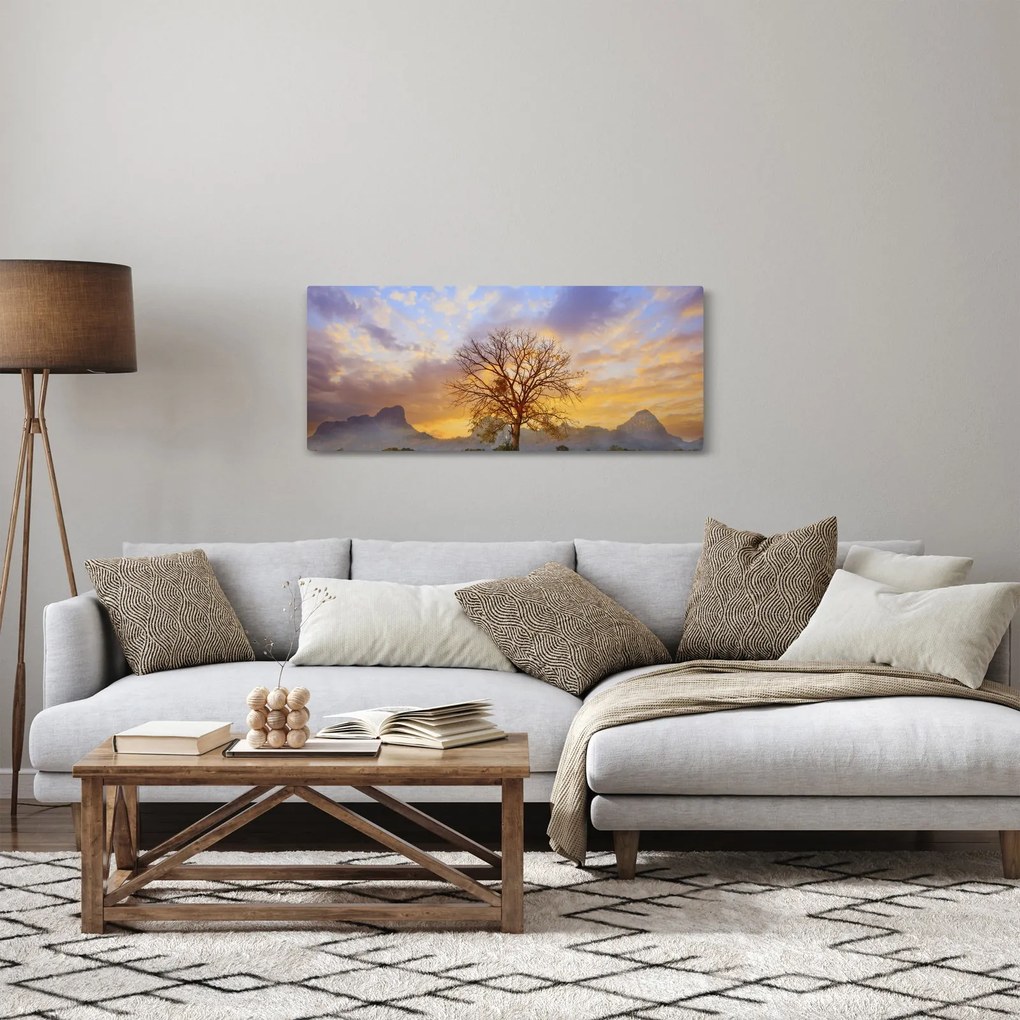 Kép - Táj napraforgóval (120x50 cm)