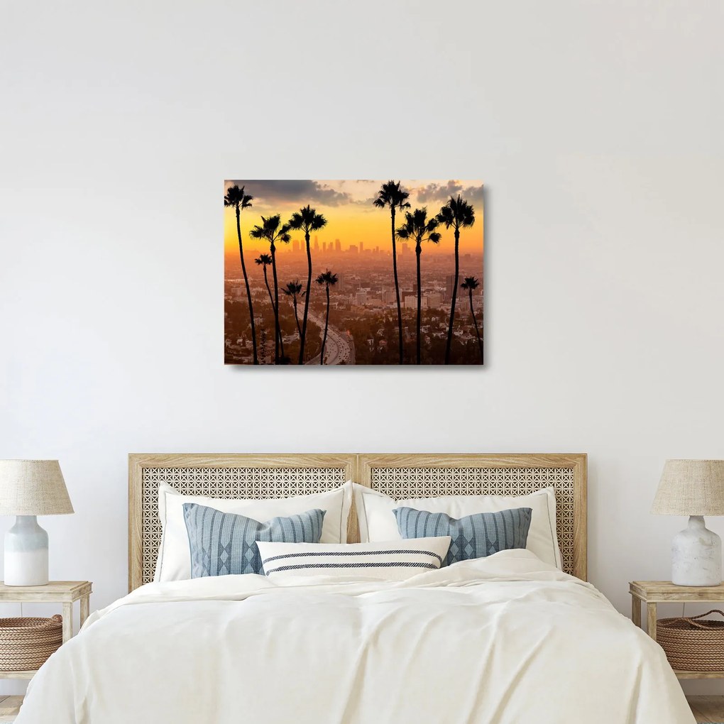 Üveg kép - Los Angeles panorámája (70x50 cm)