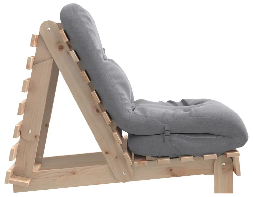 tömör fenyőfa futon kanapéágy matraccal 60 x 206 x 11 cm
