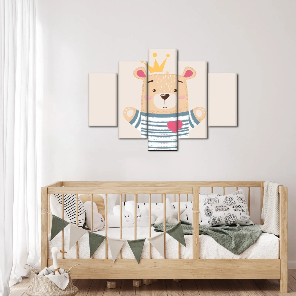 Kép - Teddy maci koronával (150x105 cm)